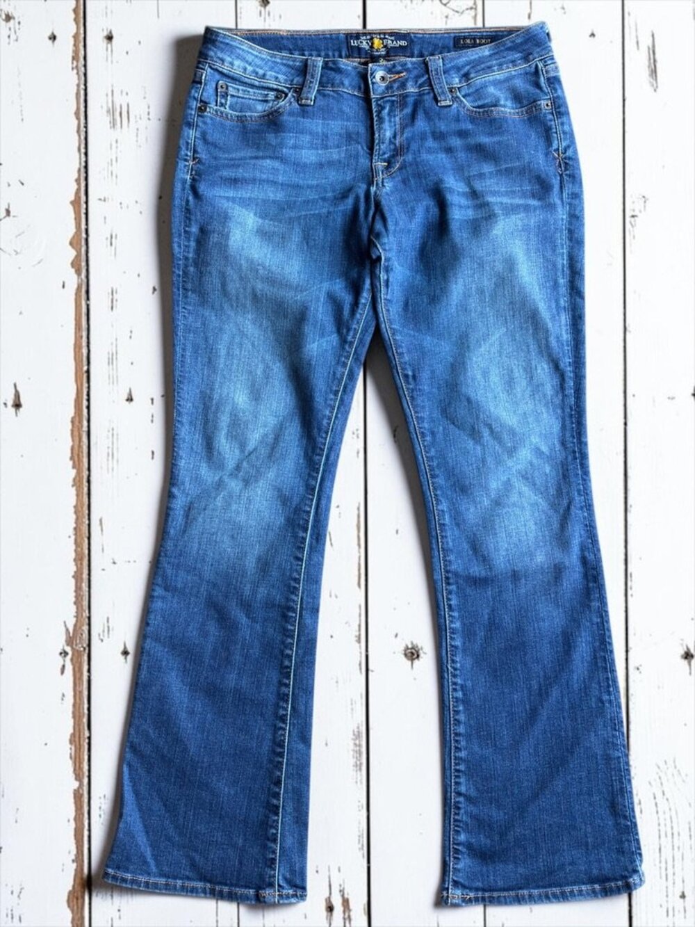 Lucky Brand Lola Boot Jeans 6/28 Medium Wash Stretch Bootcut Denim